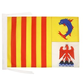 Provence-Alpes-Côte d'Azur Flag 18'' x 12'' cords - French region of PACA SMALL flags 30 x 45cm - Banner 18x12 in - AZ FLAG
