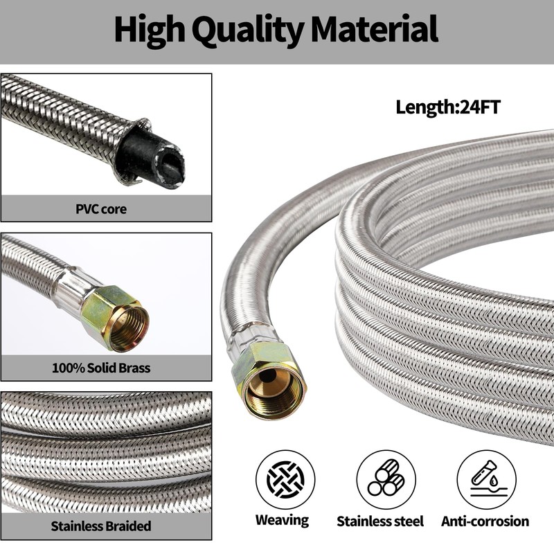 2 MULE TEAM 24 FT Propane Hose Extension High Pressure