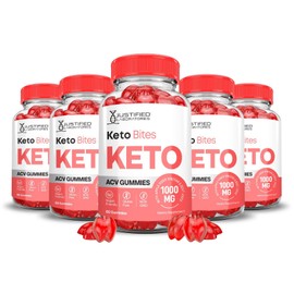 Justified Laboratories Keto Bites ACV Gummies 1000MG Apple Cider Vinegar 300 Gummys
