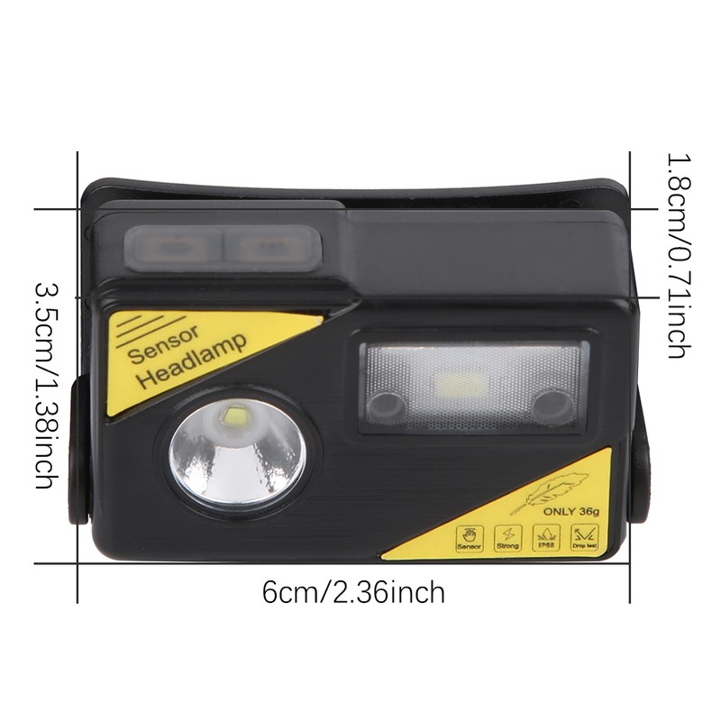 K180 LED Lightweight USB Charging Headlamp Hat Clip Integrated Induction