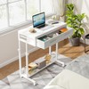 Tribesigns Portable Desk with Drawers, Mobile Laptop Desk with Wheels,