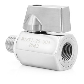 KeeRoarin M12-1.25 Stainless Steel Oil Drain Plug Quick Valve with Copper Crush Washer for Oil Change