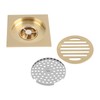 Square Floor Drain Bathroom Shower Waste Grate Brass Constructed Strainer