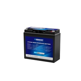 Renogy 12V 20Ah Trolling Motor Lithium Lifepo4 Battery, Built in 20A BMS, IP65 Waterproof Rated, 50% Lighter Deep Cycle Battery for kayaks, scooters, or emergency kits