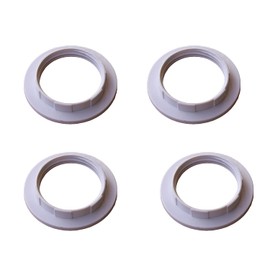 E26 E27 Lamp Shade Collar Rings,JNXQWE Light Socket Ring,E26 E27 Lock Socket Replacement Adapter Ring with Inner Diameter of 1.57 Inches（40MM）, Retainer Rings for Light Fixture (4, White)
