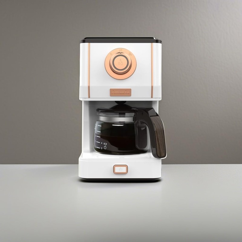 Amaste Retro Style Coffee Machine with 25 Oz Glass Coffee