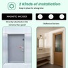 Bathroom Sliding Door Signs, In Use/Available Slider Sign Brushed Silver