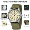 LN LENQIN Mens Watches Analog Quartz Watches with Nylon Bands