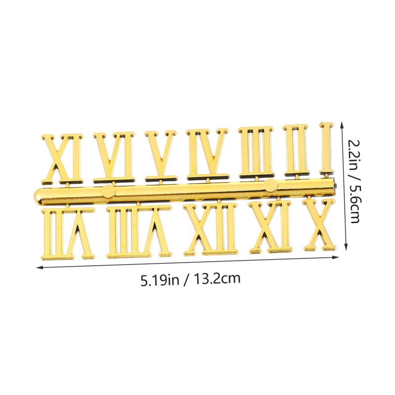 LALAFINA 15 Sets Roman Numerals Clock Replacement Kit DIY Clock