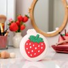 Strawberry Travel Hair Brush, Folding Round Massage Brush with Mini