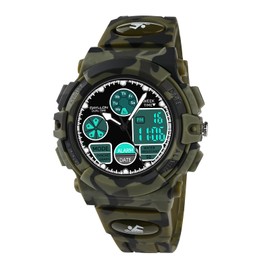 Dayllon Watches for Kids,Boys Watches Ages 5-15,Analog Digital Watch for Kids-Army Green