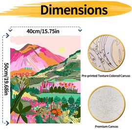 JYLMOOD Paint by Number for Adult Kits, DIY Flower Acrylic Oil Painting Kits for Adults Kids Beginners for Home Wall Decor Gifts 16x20 Inch (No Frame)