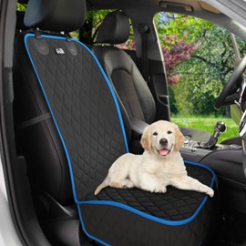 Petloox Front Seat Dog Cover for Car, Truck & SUV - Waterproof, Non-Slip Pet Car Seat Cover for Dogs - Durable, Easy to Install & Clean, Front Passenger Seat Protector for Pets & Vehicles