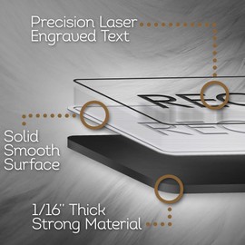 Reception - Laser Engraved Sign - 3"x9" - .050 Brushed Silver Plastic