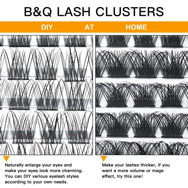 Cluster lashes 72 Clusters B&Q Lash Clusters C D Curl