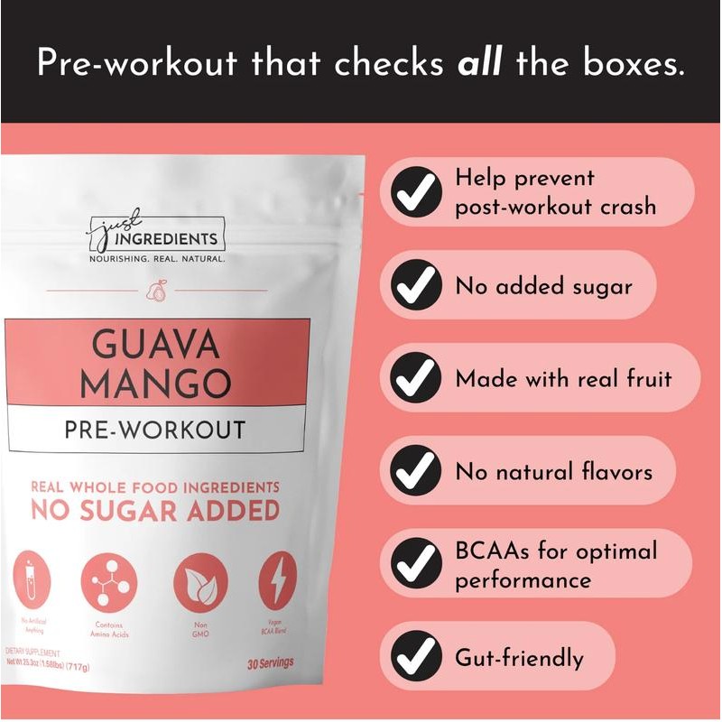 Just Ingredients Guava Mango Pre-Workout