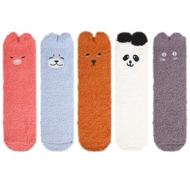 Benefeet Sox Funny Fuzzy Animal Slipper Socks for Women Girls - Cute Kawaii Cartoon Fluffy Winter Warm Novelty Colorful Thick Sleep Cozy Soft Plush Comfy Home Indoor