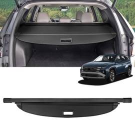 VEENJOY Cargo Cover for Hyundai Tucson 2026 2025-2022 Accessories Retractable Trunk Cover Security Shielding Shade Cargo Luggage Cover Trunk Privacy Protection (Carbon Fiber Texture)
