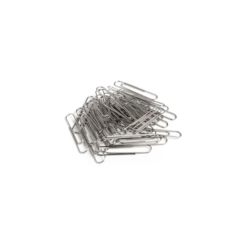 Alevar 100 Steel Paper Clips 50mm No.5 Large Office Clips