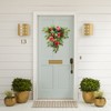 Red Tea Bud Hydrangea Upside down Tree PVC Green Plant