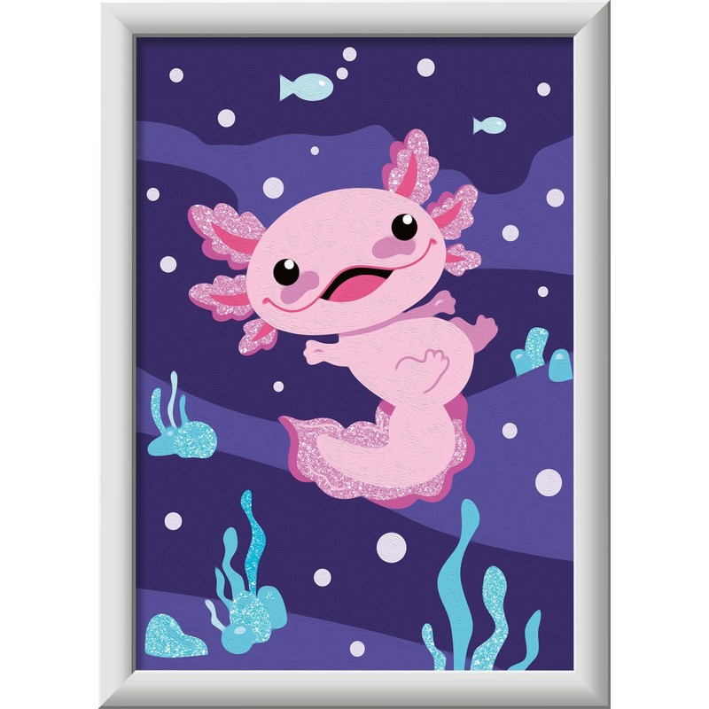 Ravensburger CreArt: Axolotl – Dipingere con i Numeri per Bambini