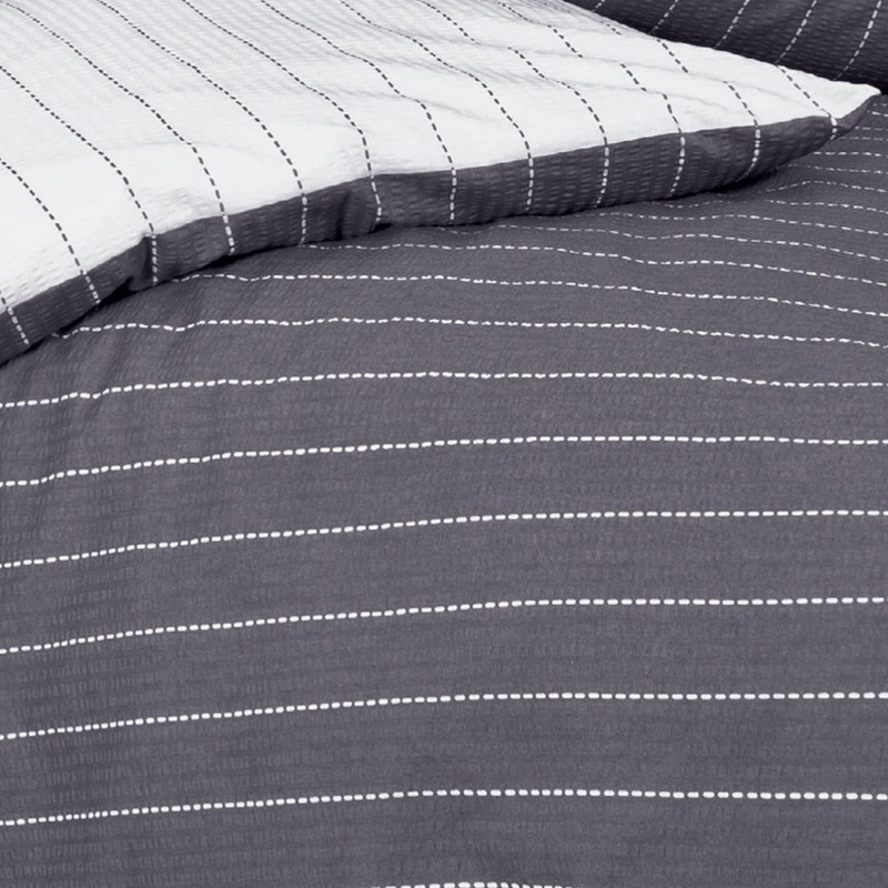 Janine 20020 Tango Mako Soft Seersucker Reversible Bed Linen 135