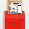 EIENHOSHI Metal Donation Box with Lock, Wall Mounted, Suggestion Box