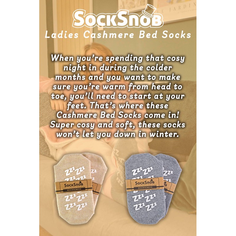 Sock Snob - Ladies Warm Non Slip Cashmere Wool Blend