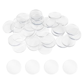 LNQ LUNIQI 25 mm Transparent Non-Slip Pads Glass Plate, Pack of 30 Round Non-Slip Pads Table Top, PVC Rubber Mat, Non-Slip Mat for Glass Plates, Dining Tables, Workbenches