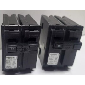 Schneider Electric X2  Schneider Homeline CHOM230 2 Pole 30 Amp 120 240VAC Plug In Circuit Breakers