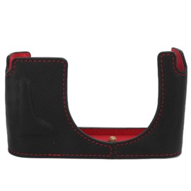 Leather Camera Half Case for Leica Q Half Body Protection Cover Base Case with Battery AccessBlack