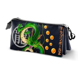 Dragon Ball Shenron-Triple Pencil Case, Dark Blue, 23 x 11 cm