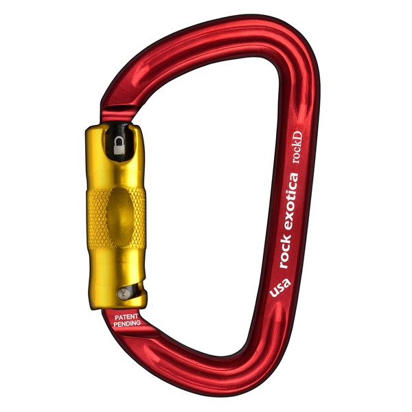 rockD 2-Stage Twist-Lock Carabiner (Red)