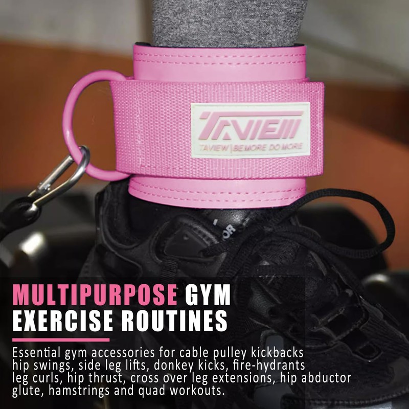 TAVIEW Ankle Strap Cable Machine Accessories Gym Cable Kickback Ankle