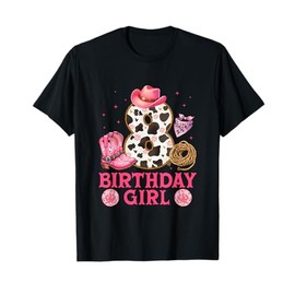 Cowgirl Birthday Girl 8 Years Old Western 8th birthday girl T-Shirt