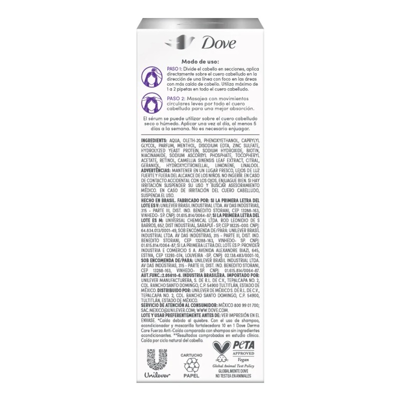 Serum Dove Fuerza Anti-caida 50ml