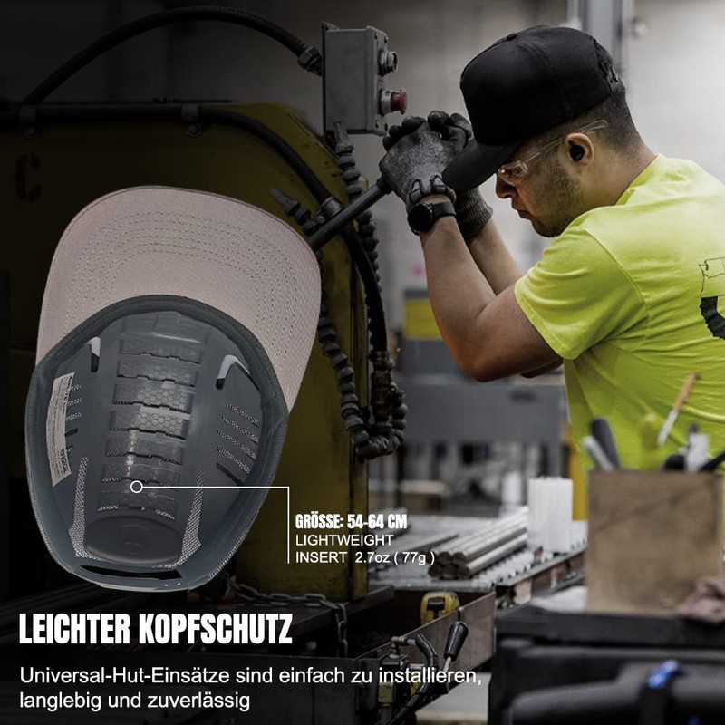 GREEN DEVIL Universal Safety Bump Cap Insert Hard Shell ABS