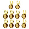 BOGEEL 10 Pieces Brass Round Cuff Button Cover Cuff Links