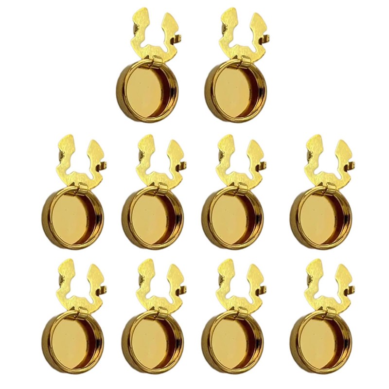 BOGEEL 10 Pieces Brass Round Cuff Button Cover Cuff Links