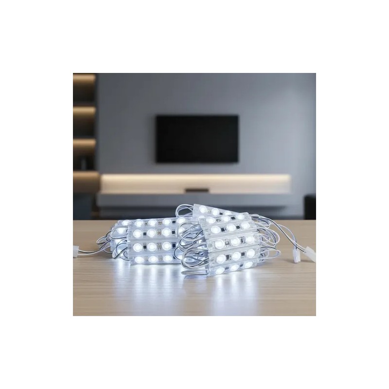 100 Pz Modulo 3 Leds 2835 110v220v Ip65 Luz Bca