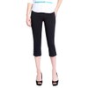 SLIM-SATION Women's Wide Band Pull on Straight Leg Capri with