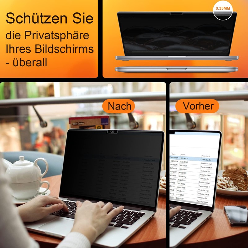 Magnetic Privacy Filter for Apple MacBook Air 15 Inch (2023-2024,