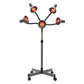 Salon Hair Perm Steamer, 5 Head Infrared Salon Hairdressing Hair Dyeing Perming Machine with Wheels Professional Hair Care Multifunction Steamer Equipment