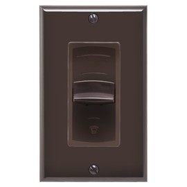 OSD Audio Slider Style 100 Watts Peak Impedance Matching Volume Control Brown Decora Insert, Outer Plate and Slider