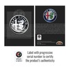 4R Quattroerre.it 3D Sticker Alfa Romeo Logo, Black and White,