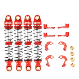 RCAWD 65mm TRX4M Shock Flex Blades Holder Mount Set for 1/18 TRX4M Front Rear Shocks Tower Upgrades Part Red