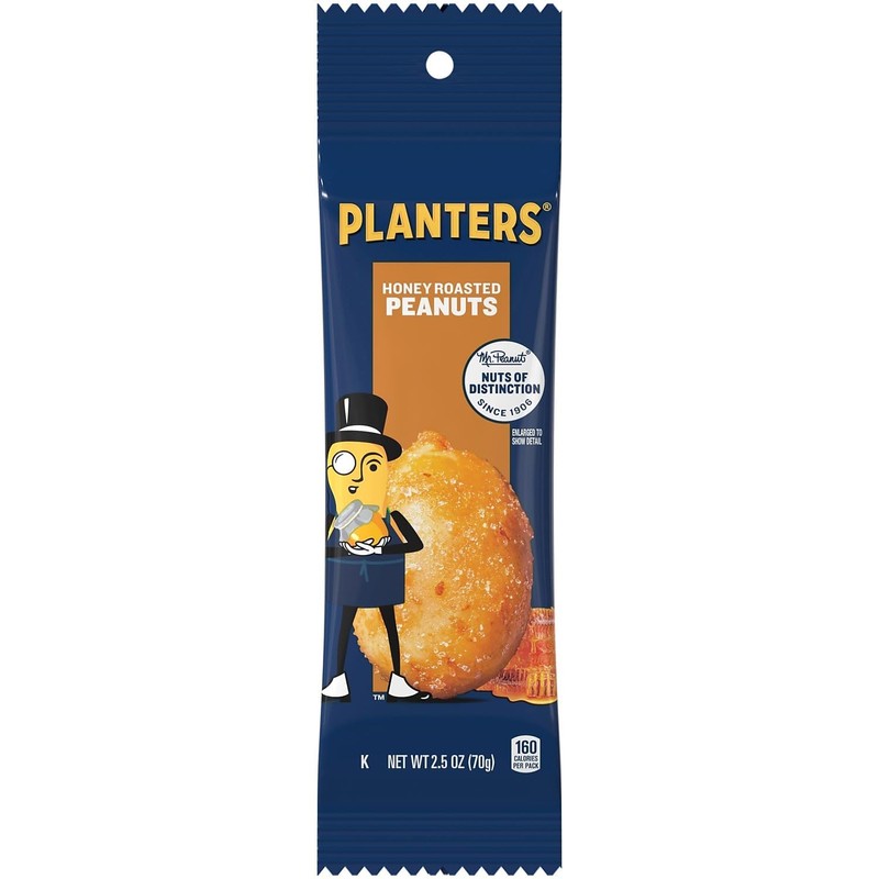 Peanuts Honey Roasted Tube 2.5 oz., Pack of 15