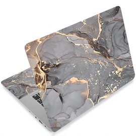 Laptop Skin Sticker Decal,13.3" 14" 15" 15.4" 15.6 inch Laptop Universal Vinyl Skin Sticker Cover,Dustproof Waterproof Reusable Art Decal Protector with Free 2 Wrist Pads (Marble 4)