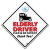 Elderly Driver Car Window Sign with Suction Cup, 14 cm