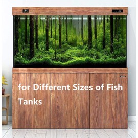 Hakeeta Forest Tank Aquarium Poster, PVC Adhesive Underwater Forest Fish Tank Background Poster Backdrop Decoration Paper.